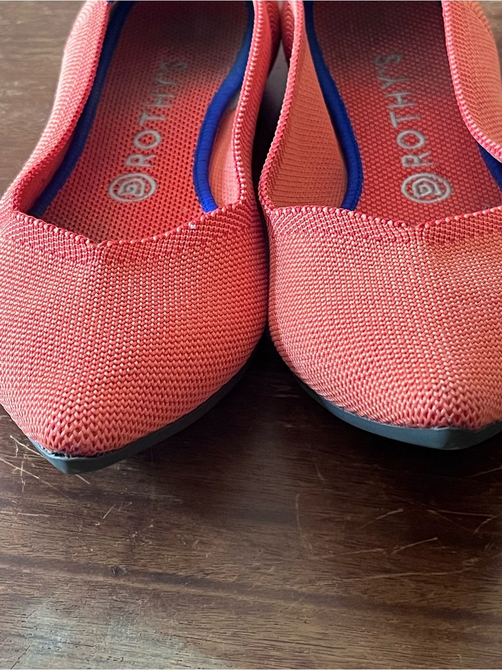 Rothy's The Point Flats in Coral/Orange - Picture 9 of 14
